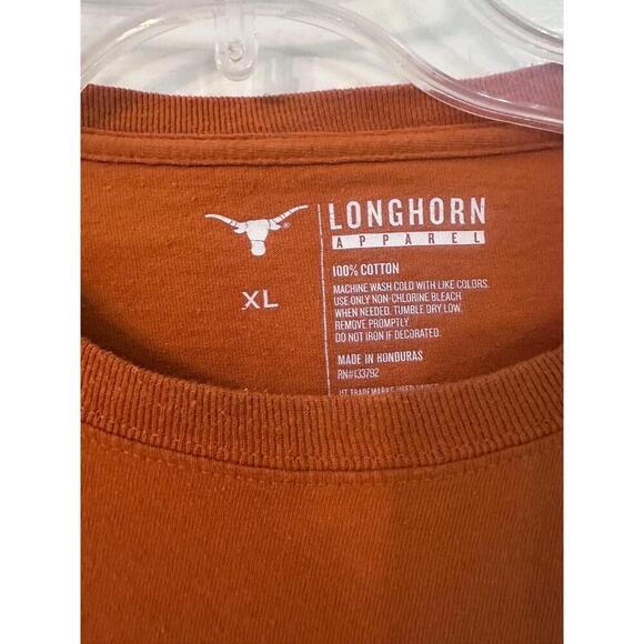 Longhorn Mens XL Burnt Orange Collegiate Long Sleeve Tee Texas Logo Gameday - Picture 5 of 6